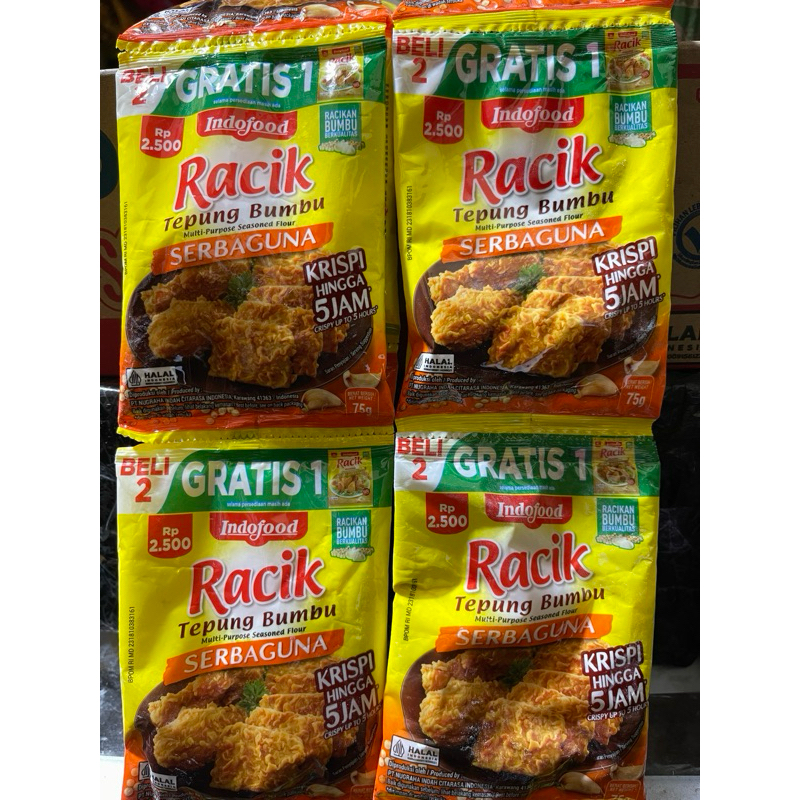 

RACIK INDOFOOD TEPUNG BUMBU SERBAGUNA SACHET 75GR ( 1 SACHET )