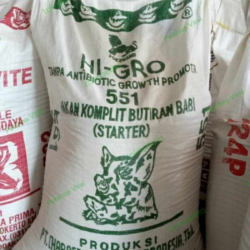 Hi Gro 551 Pur Pakan Babi Starter Butiran Komplit Pembesaran Dan Penggemukan