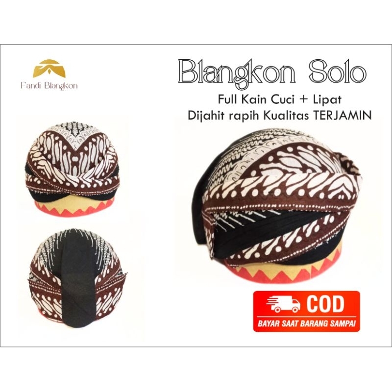 Blangkon Solo Full Jahit bisa di cuci dan di lipat