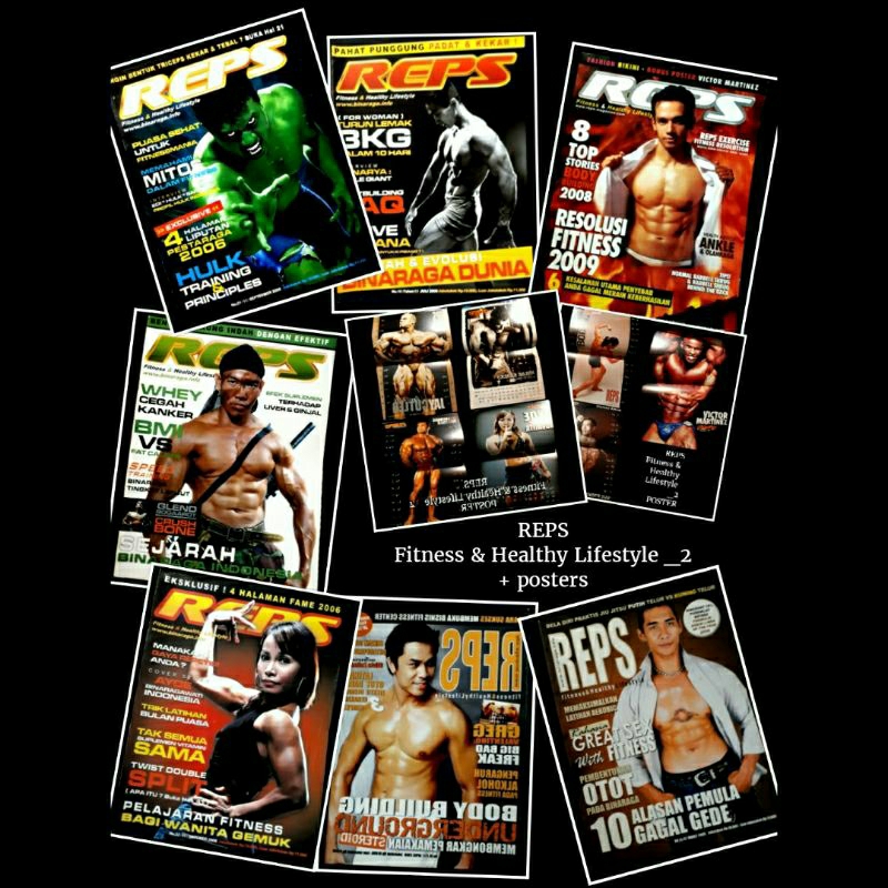 majalah REPS Fitness & Healthy Lifestyle + Posters