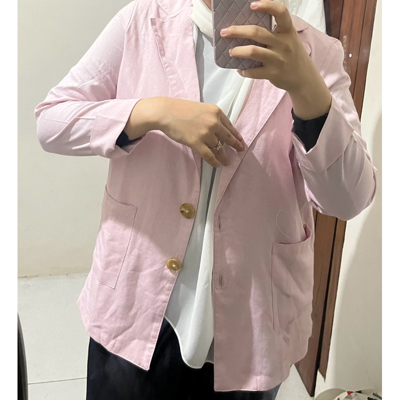 [PRELOVED] Blazer/Outer Soft Pink by Noche