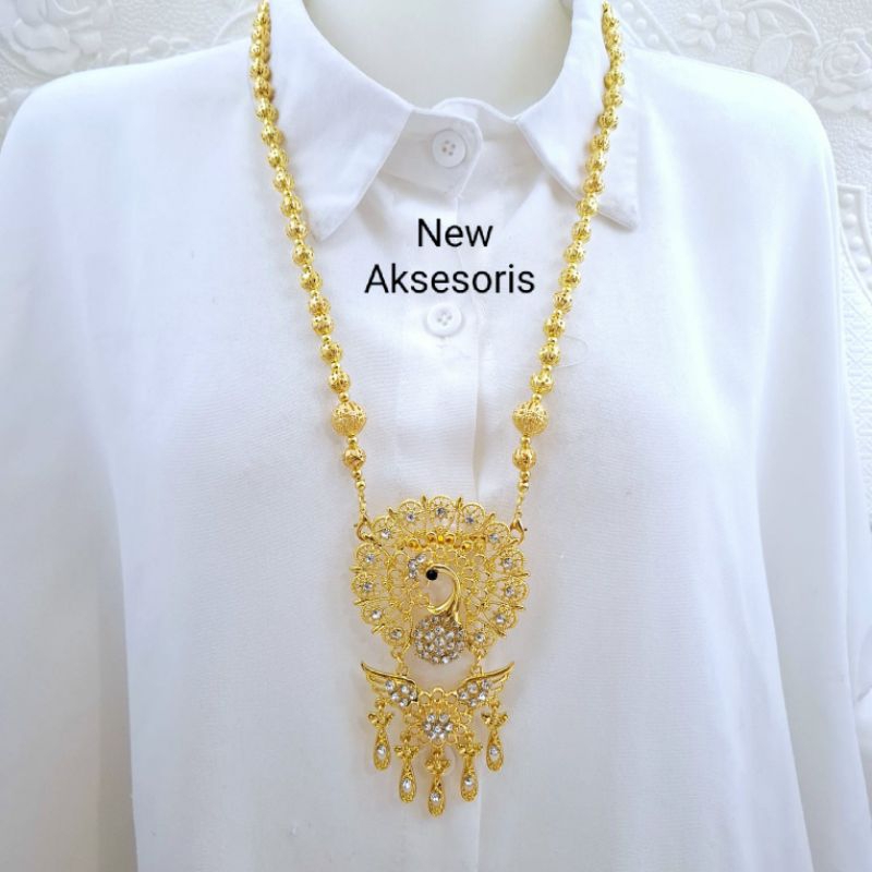 YZ7 Kalung Kebaya Kutubaru Etnik Mewah Aksesoris Adat Bugis Makasar Bali Pin Baju bodo Modern
