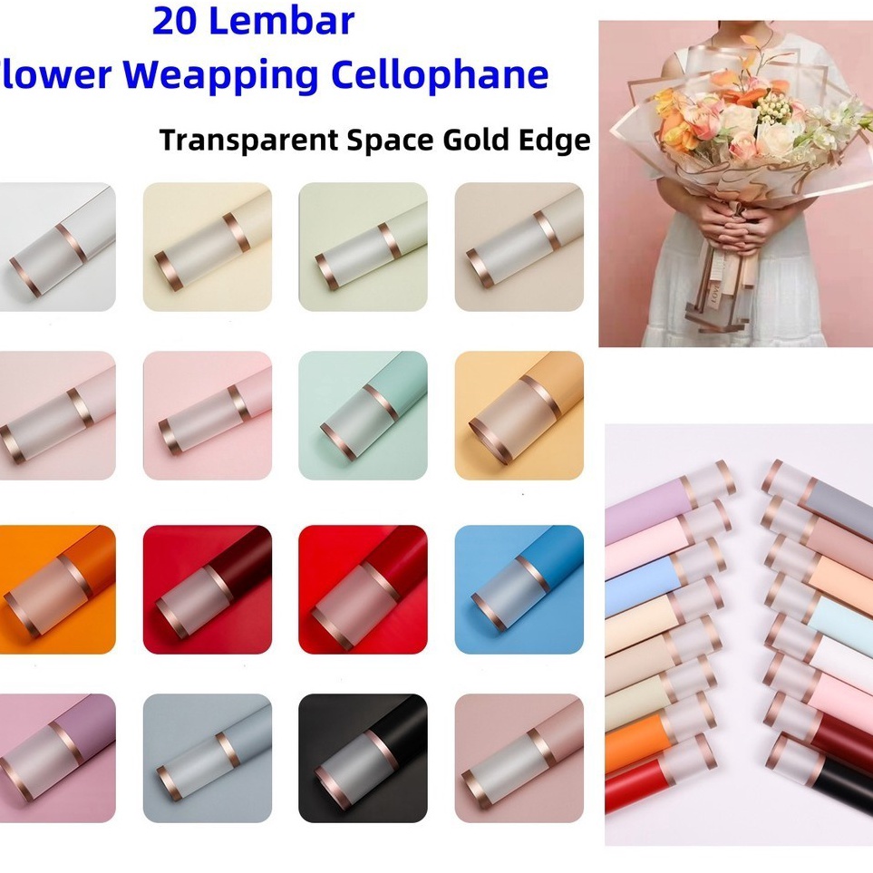 

Pasti Diskon FLOWER WRAPPING 2 LEMBAR TRANSPARENT GOLD FRAME CELLOPHANE WATERPROOF KERTAS BUKET BUNGA FLOWER WRAPPING
