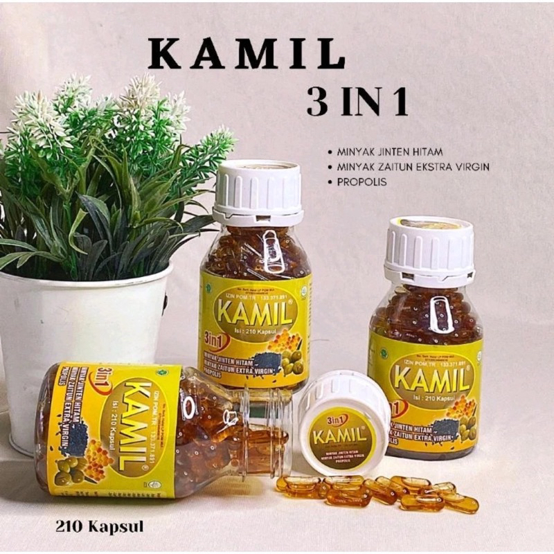 KAMIL 3IN1 [JINTEN HITAM + ZAITUN + PROPOLIS] 70 Kapsul