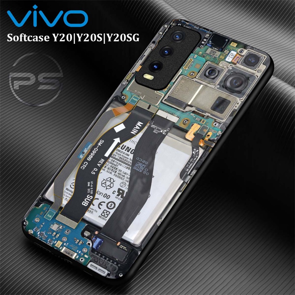 PS74 Softcase Kilau Vivo Y20 Y20S Y20S G | Case Hp Vivo Y20S Y12S Y20 | Kesing Glass Kaca Silikon Mi