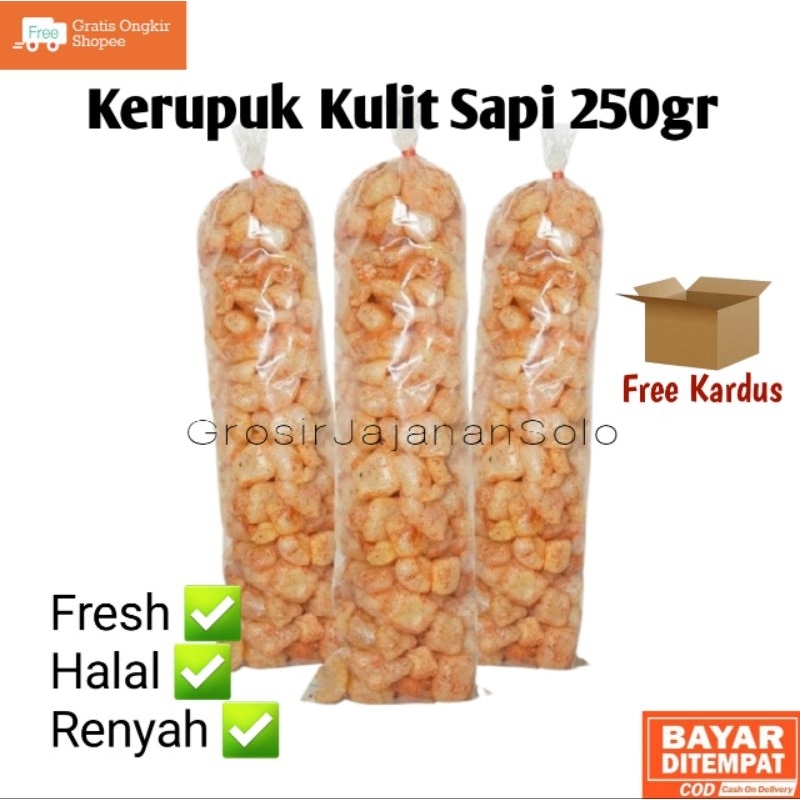 

Dorokdok 1 Ball / Kerupuk Kulit Sapi 250gr / Krupuk Kulit Asli Solo