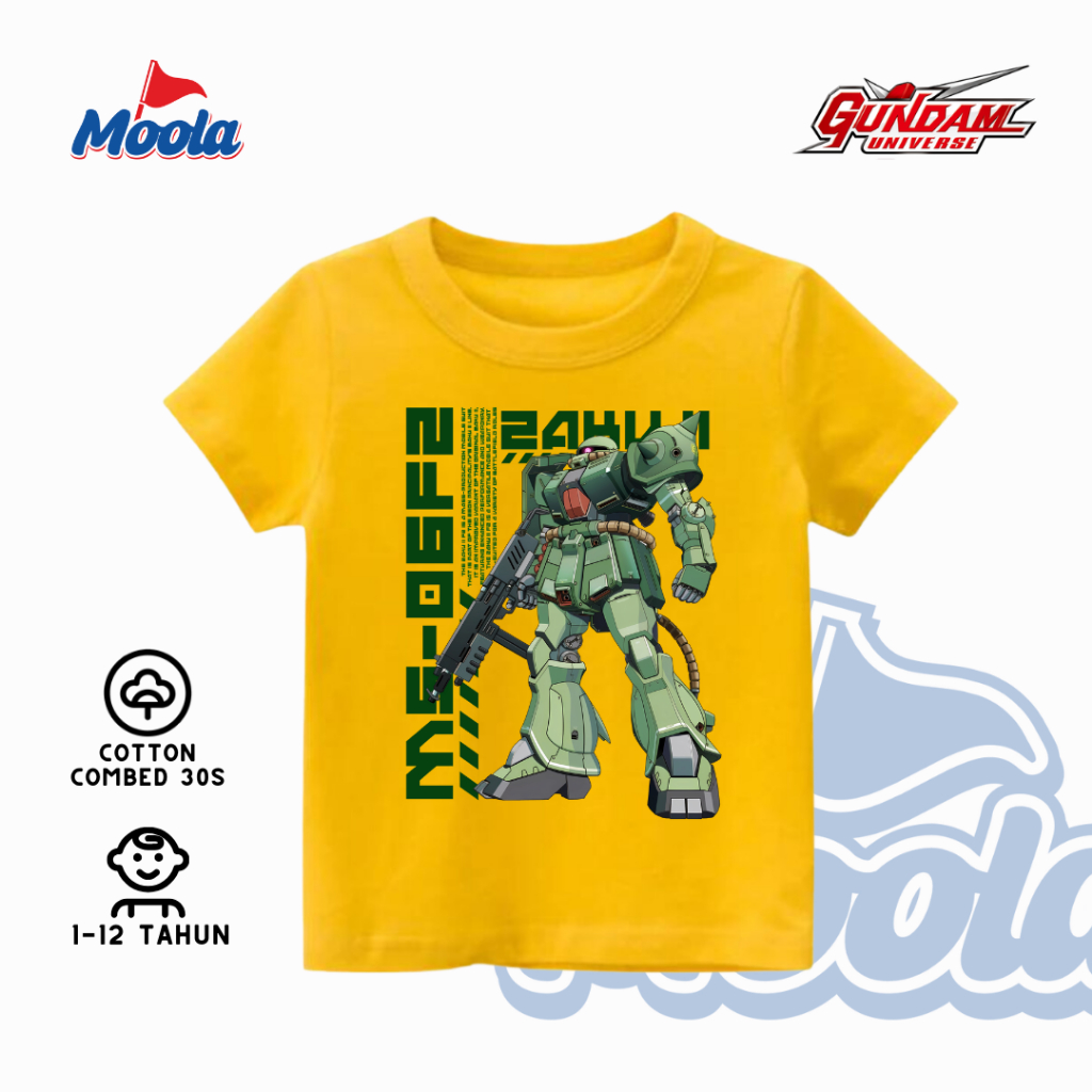 GRATIS STIKER SABLON DTF Kaos ANAK GUNDAM MINI SD RX78 2 | ZAKU | BARBATOS LUPUS REX | Non Official 