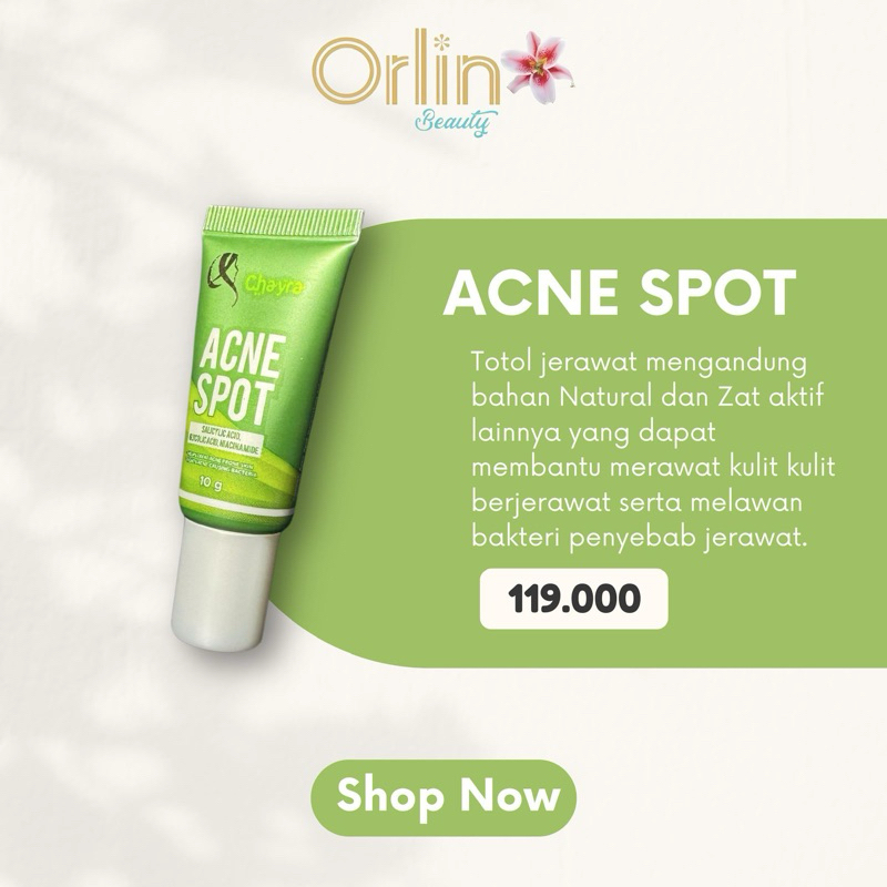 CREAM TOTOL JERAWAT BY ORLIN BEAUTY / ACNE SPOT ORLIN BEAUTY / ORLIN BEAUTY / ORLIN BEAUTY SKINCARE
