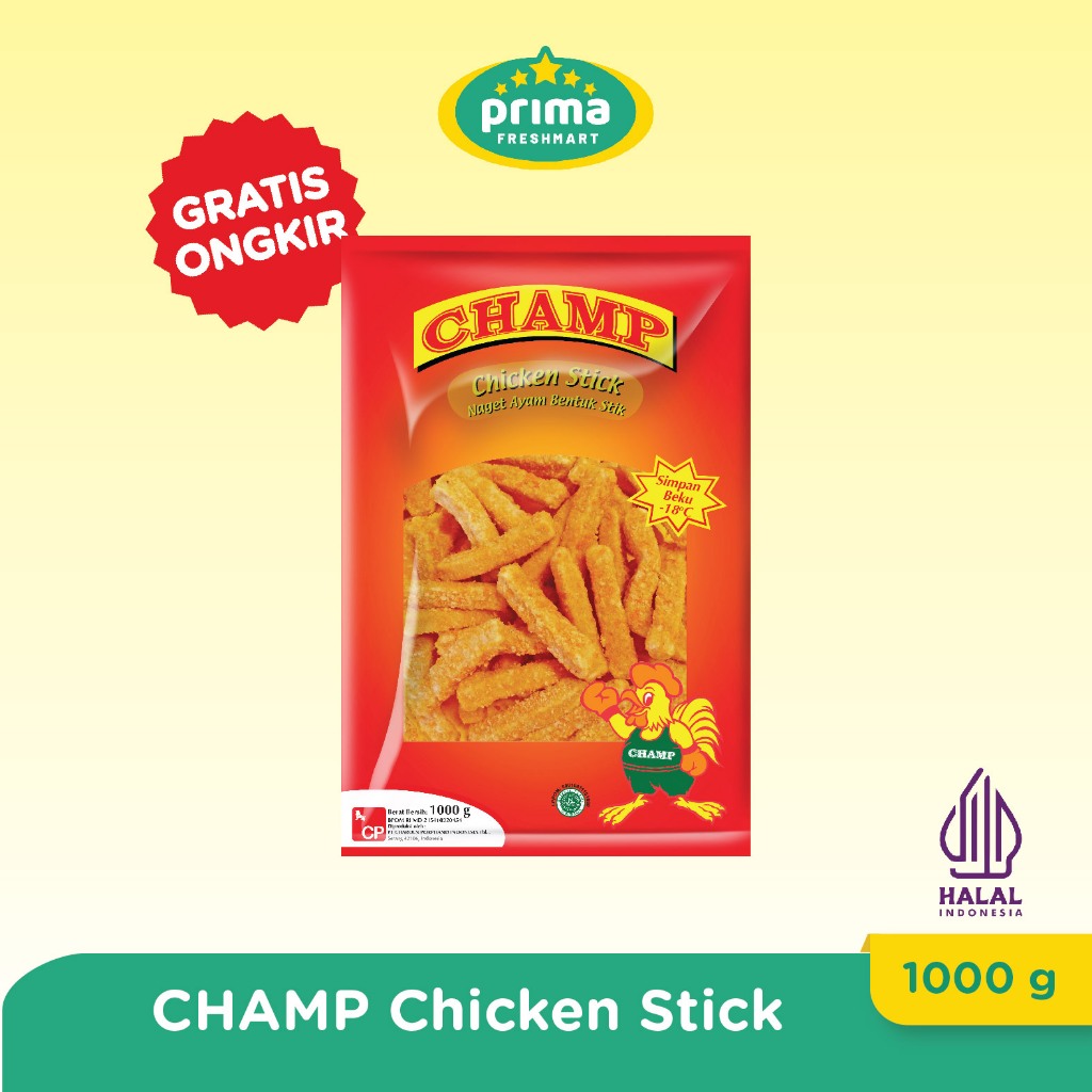 

Paket Champ Chicken Stick 1000 Gr (2 Pcs)
