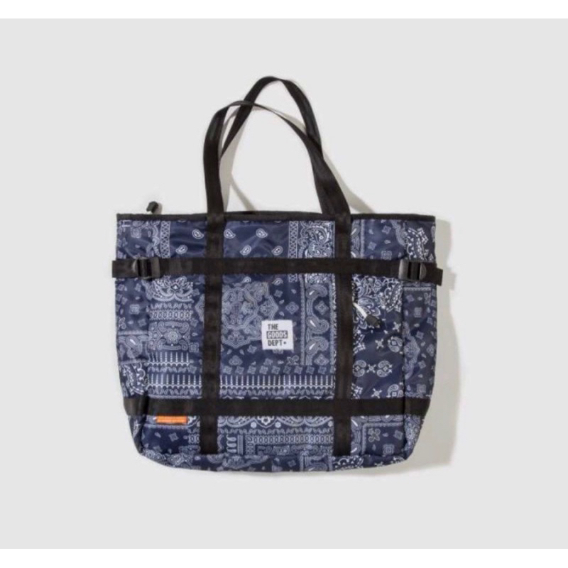 The Goods Dept Paisley Over-P Tote Bag Navy Blue