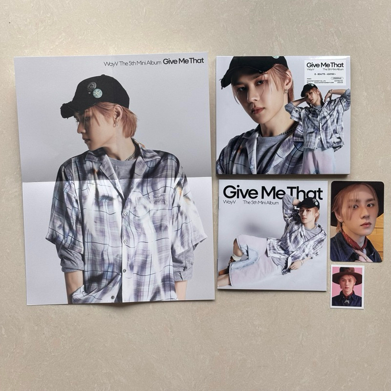 [READY FULL SET UNSEALED] WayV 5th Mini Album Give Me That Digipack Kun Ver. Set Photocard ID & Fold
