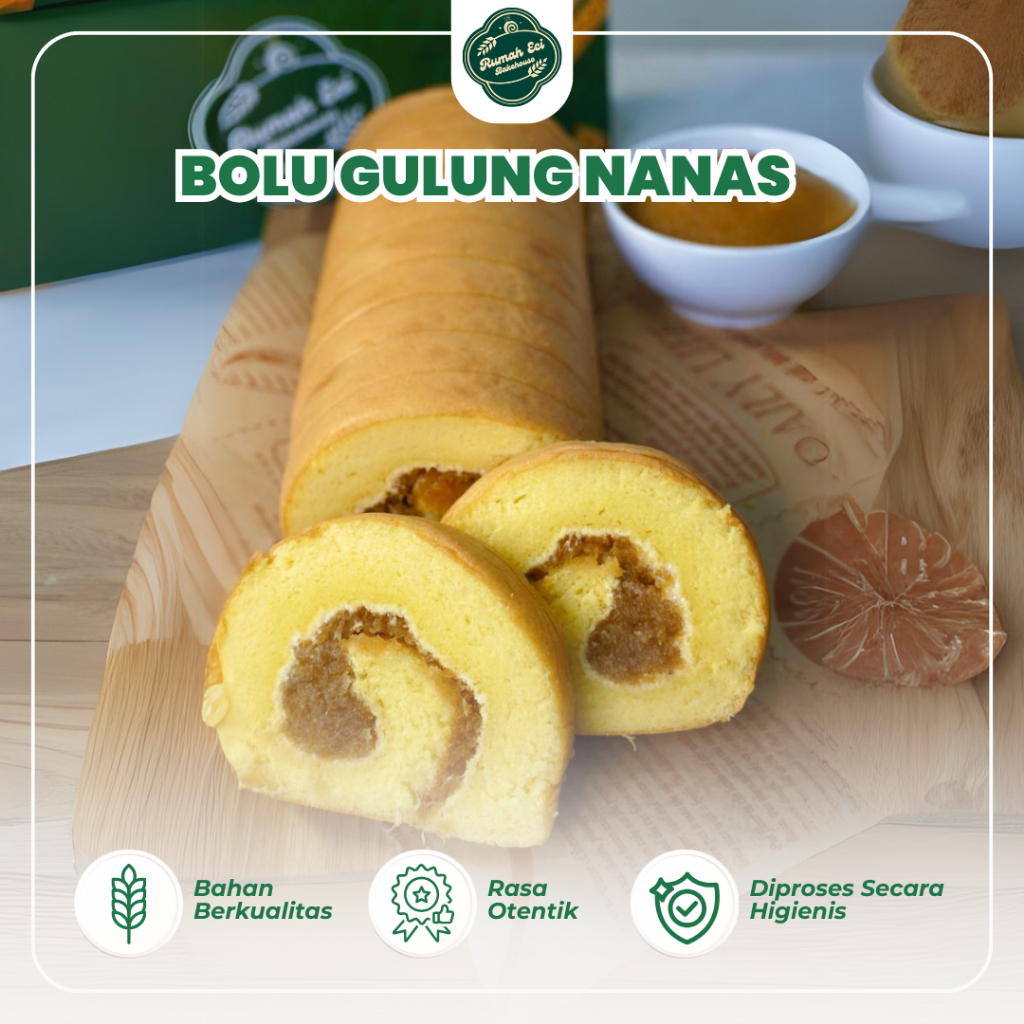 

Bolu Gulung Selai Nanas Homemade Bakery Rumah Eci Bakehouse