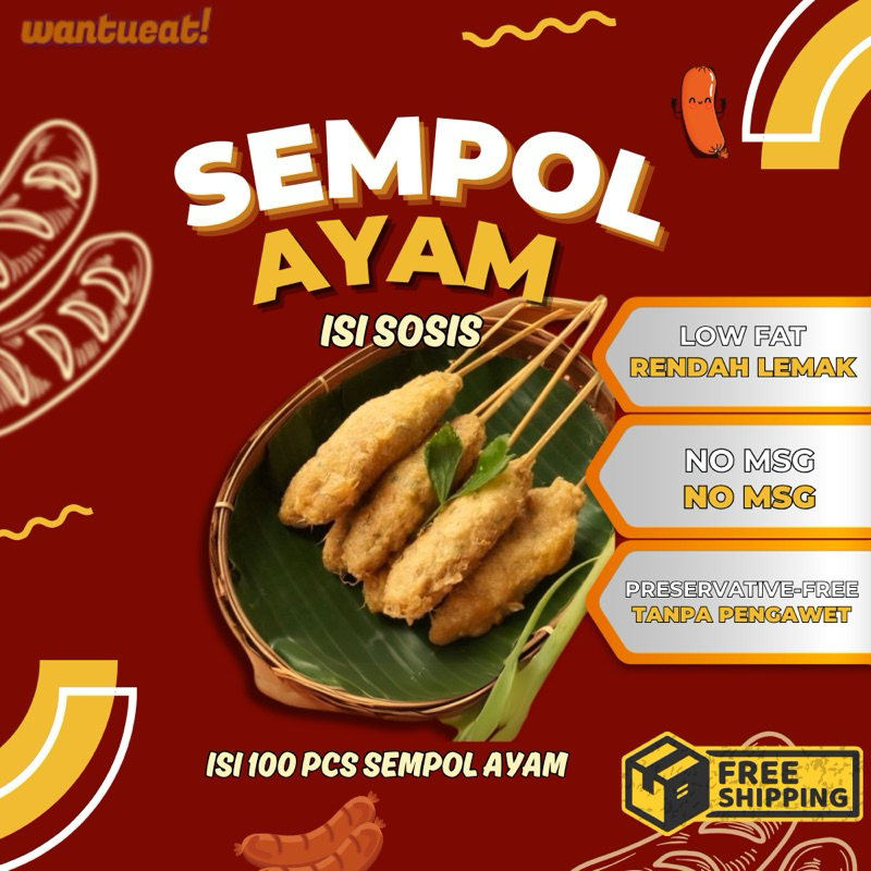 

Sempol Isi Sosis Ayam 100 Pcs Makanan Ringan Sempol Ayam