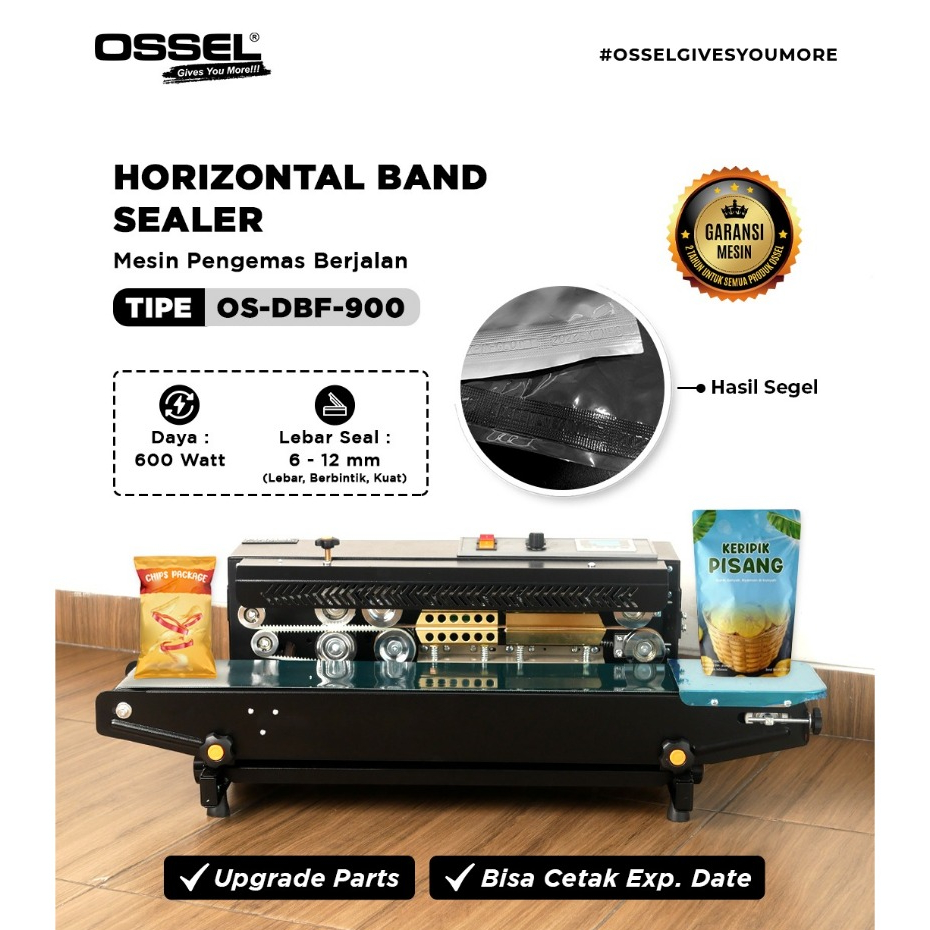 Mesin Horizontal Continous Band Sealer DBF 900
