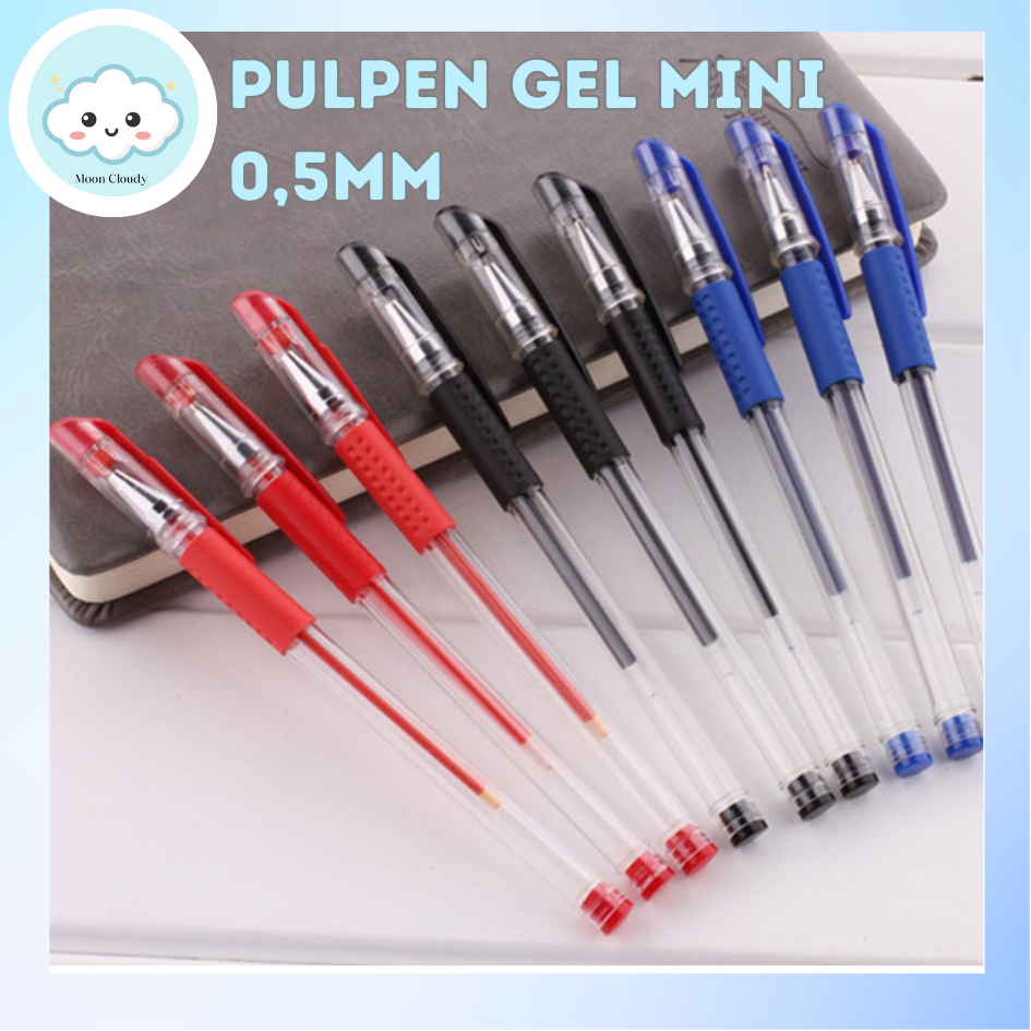 

Pulpen Gel Mini 0.5mm Bolpen Pulpen Tinta Gel Pena Sekolah Tipe Gel Hitam Biru Merah Murah Hemat