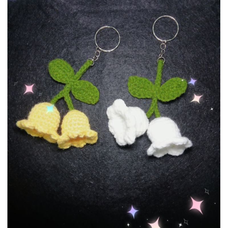 Keychain crochet Lily of the valley