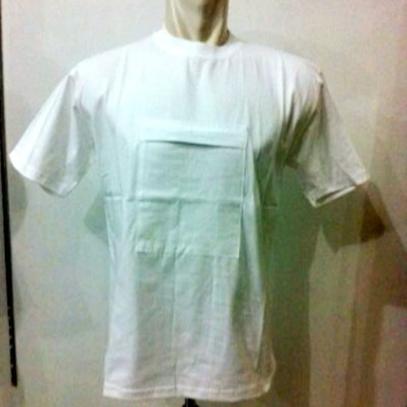 BAJU KAOS HAJI pria  KANTONG DEPAN.