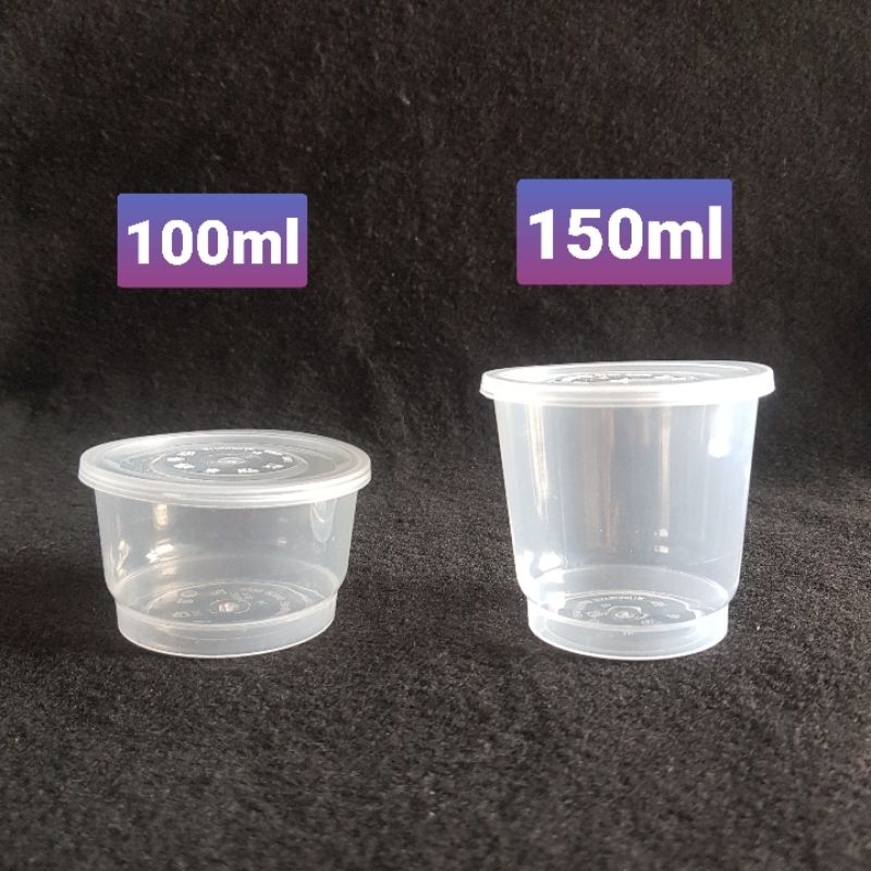 25pcs Cup Puding 100ml 150ml / Thinwall Cup Puding HIBA 100ml 150ml / Sauce Cup