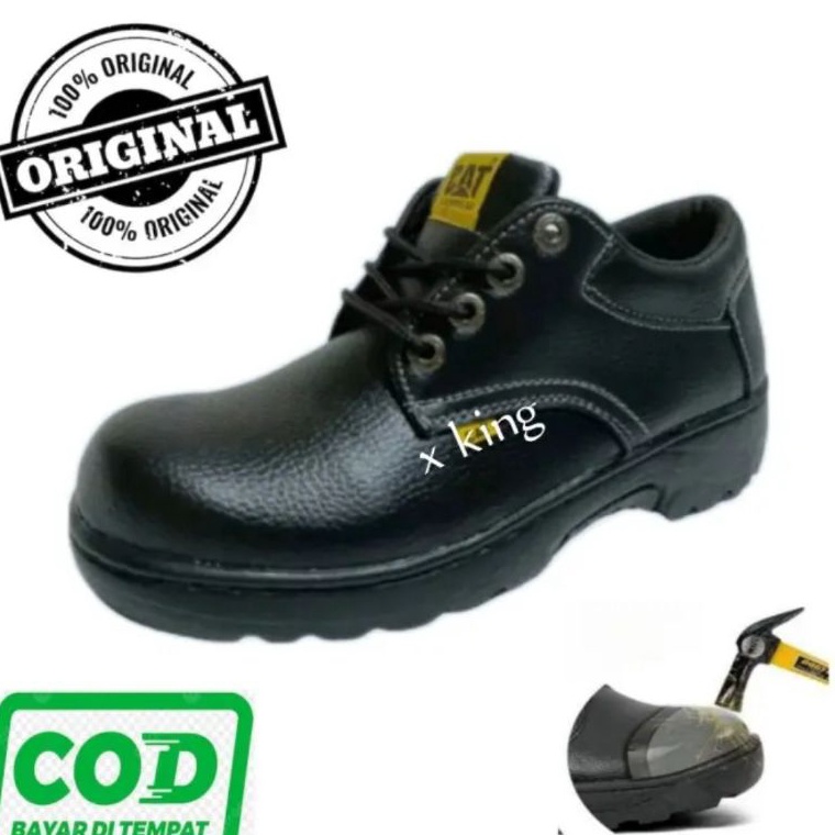 KODE B22E Sepatu Safety Pria sepatu safetyUjung Besi sepatu safety Warna Hitam sepatu Safety Pria