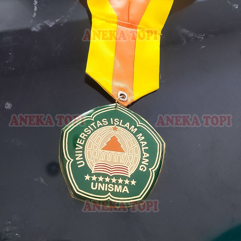 Medali Logo Universitas Islam Malang Medali Wisuda Kelulusan Unisma - Aneka Topi