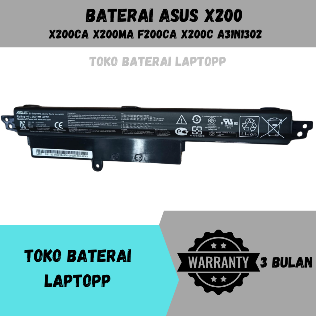 Baterai Batre Battery Batrei Laptop Asus X200MA X200CA X200LA
