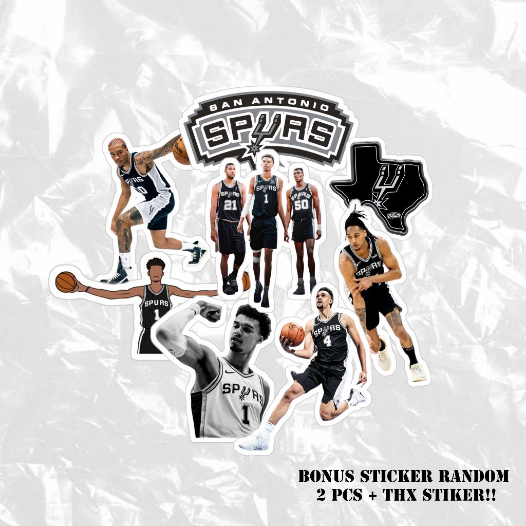 

STICKER BASKETBALL NBA, SAN ANTONIO SPURS EDITION, SPURS STICKER WATERPROOF