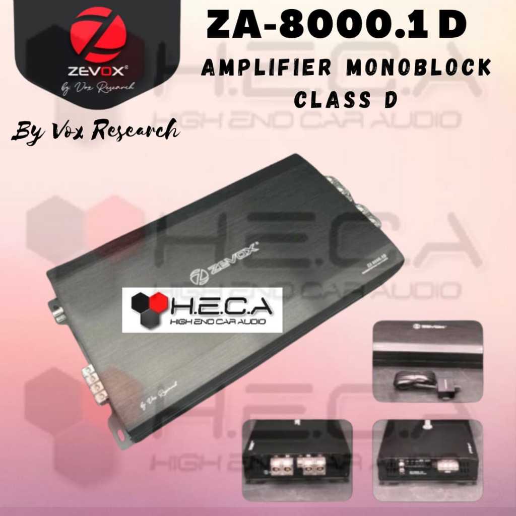 Zevox ZA-8000.1D Power Monoblock 1Ch Class D Amplifier Vox Research Mono Ampli ZA 8000 1D monoblok