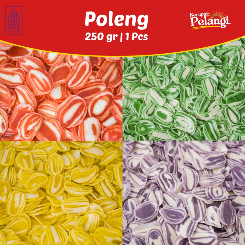 

[STOK TERBATAS] KERUPUK POLENG 250 GR KERUPUK PELANGI