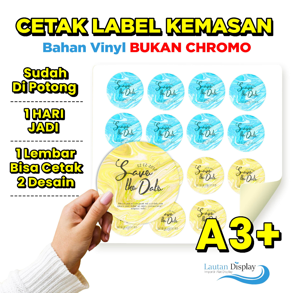 

Cetak Sticker Logo Bulat Kotak Stiker Label Nama Makanan Toples Kemasan Botol Minuman Vinyl Custom