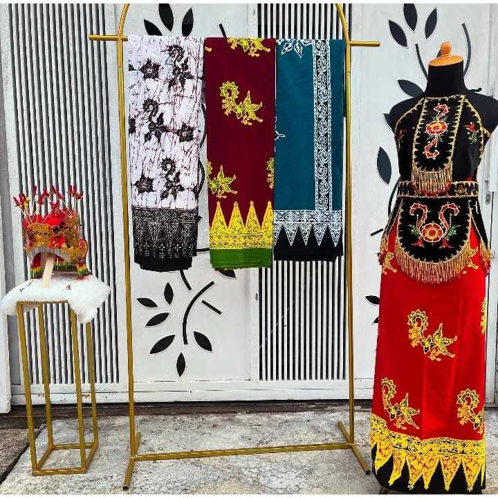 KOSTUM TARI GANDRUNG BANYUWANGI FULL SET BAJU OMPROK KULIT - PLASMEN BASAHAN SD SMP SMA DEWASA JUMBO