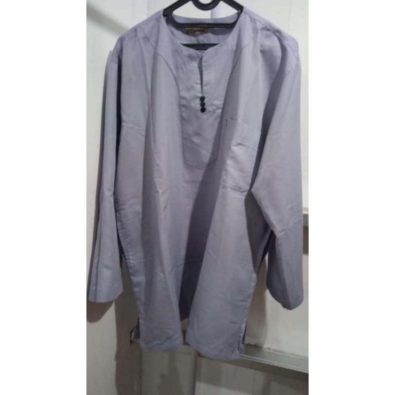 BAJU KOKO PUTIH, ABU-ABU, DAN BIRU LENGAN PANJANG