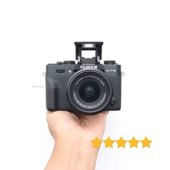 Camera Kamera Mirrorless Fujifilm XT10 Lensa 15-45mm Hitam Murah
