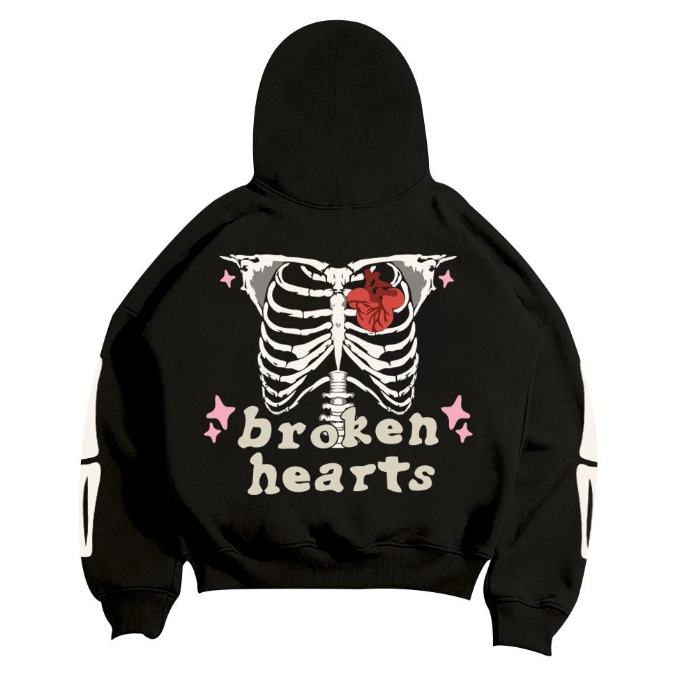 MOOD | SWEATER HOODIE BOXY OVERSIZE | BROKEN HEART