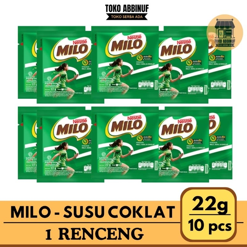 

10 PCS - MILO ACTIVE GO SUSU COKLAT SACHET @22g 1 RENCENG