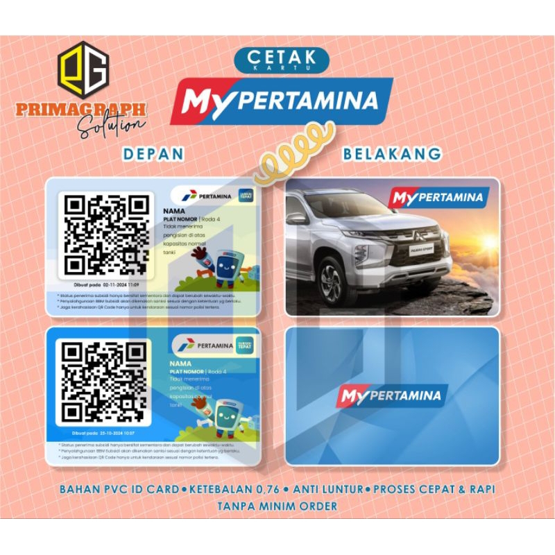 Kartu My pertamina/ barcode pertamina