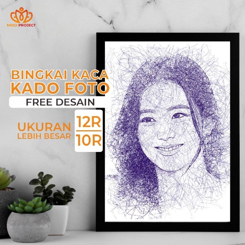 Pigura 10R & 12R + Cetak Foto Scribble Art + FREE DESAIN | Cetak foto 10R & 12R Murah Berkualitas
