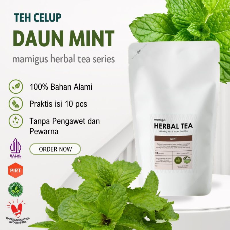 

TEH CELUP DAUN MINT / Mint Tea / Teh Herbal Alami