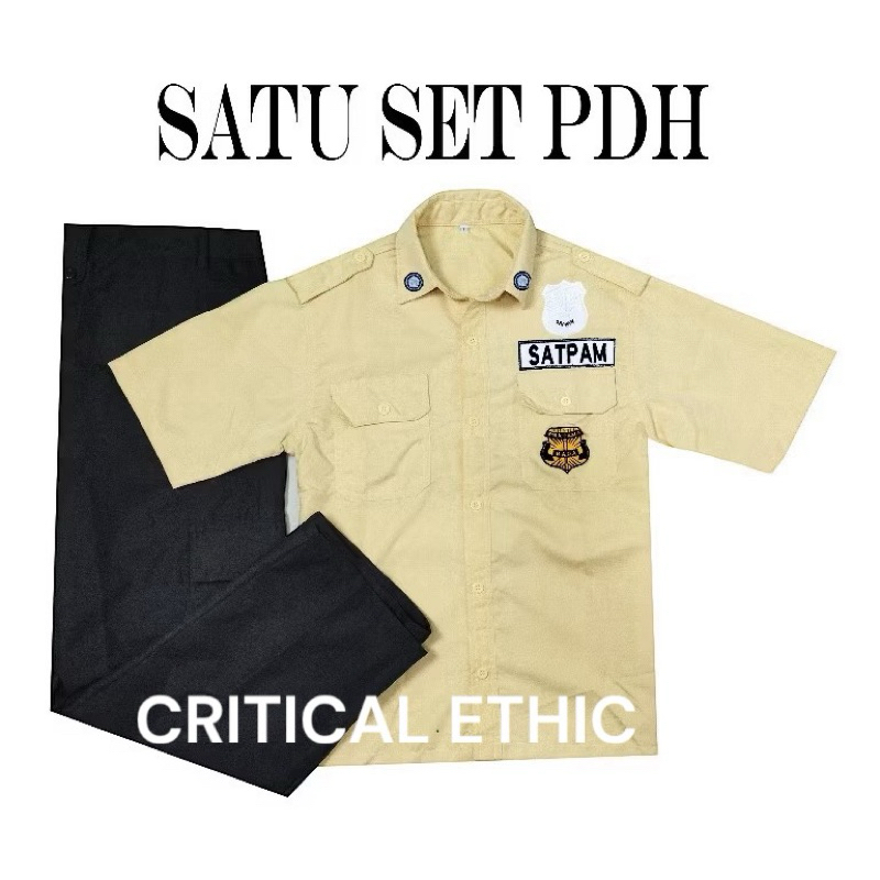 SERAGAM PDH SATPAM SETELAN PDL SECURITY SATU SET TERBAIK
