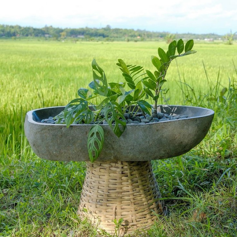POT BUNGA NATURAL BATU ALAM UKURAN JUMBO