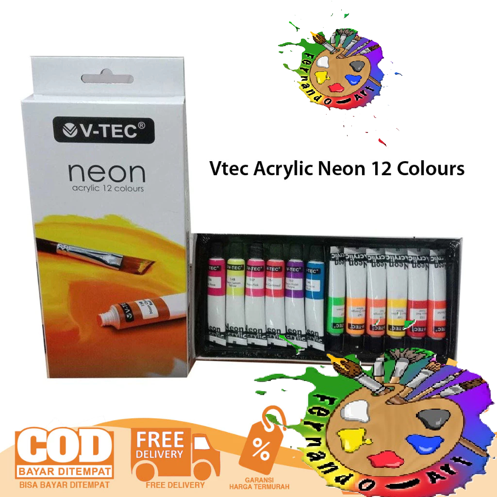

Vtec V-Tec Acrylic Neon 12 Colours / Cat Akrilik Warna Neon Warna Spotlight