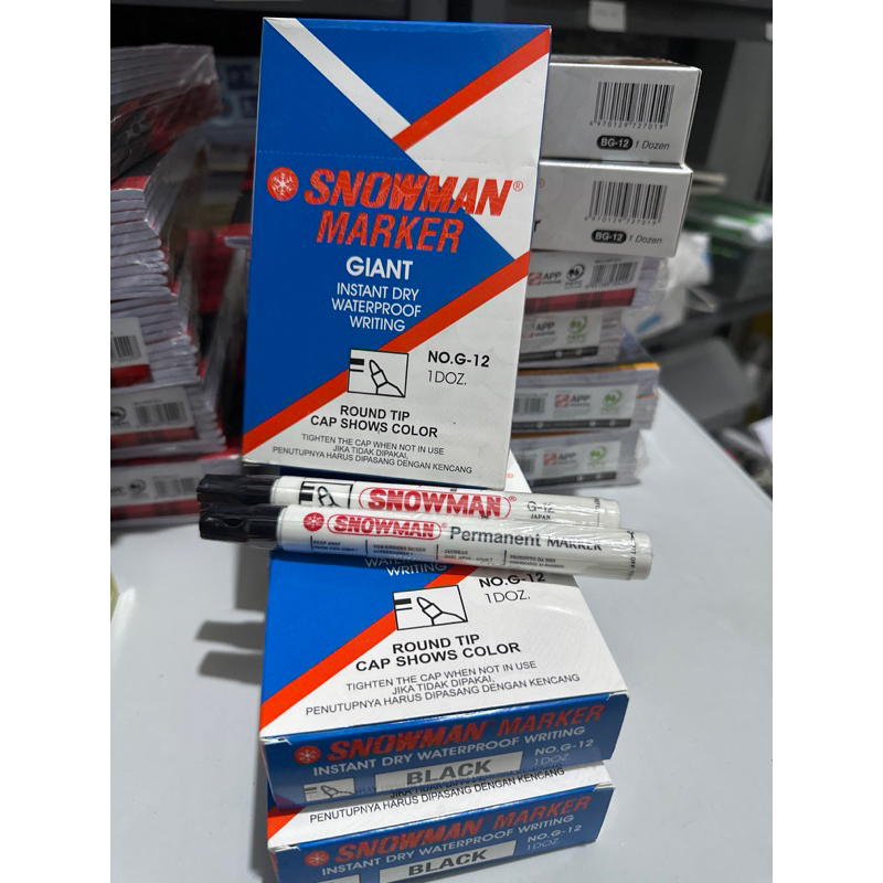 

Snowman Marker Giant Instant Dry Waterproof Writing No. G-12 Doz