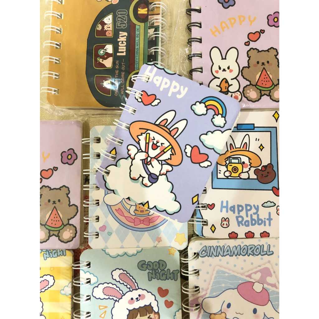 

Buku Catatan Kecil Ukuran A7/Mini Notebook A7 Motif Lucu Buku Notobook Ring - Best Stationary