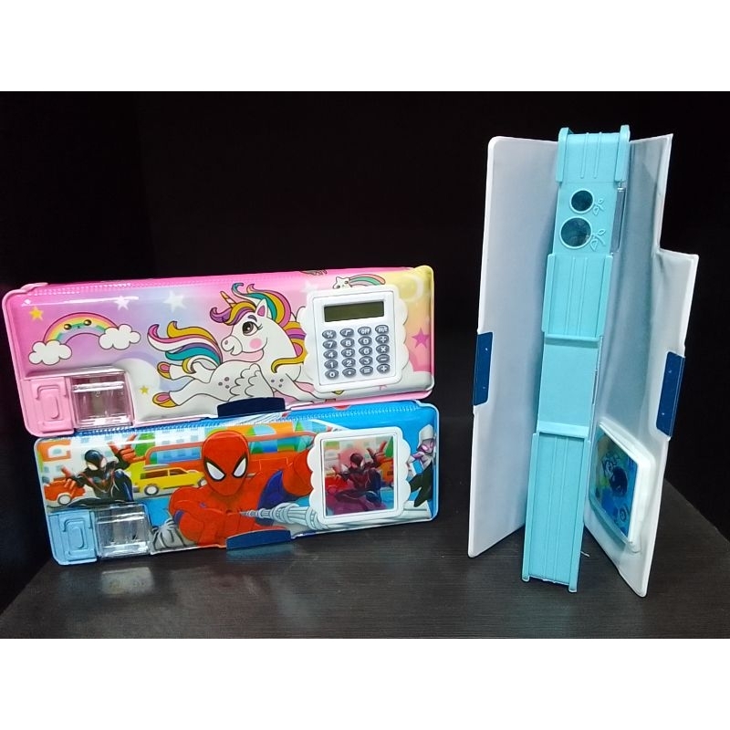 

(1 PCS) KOTAK PENSIL 2 SISI MAGNET + KALKULATOR