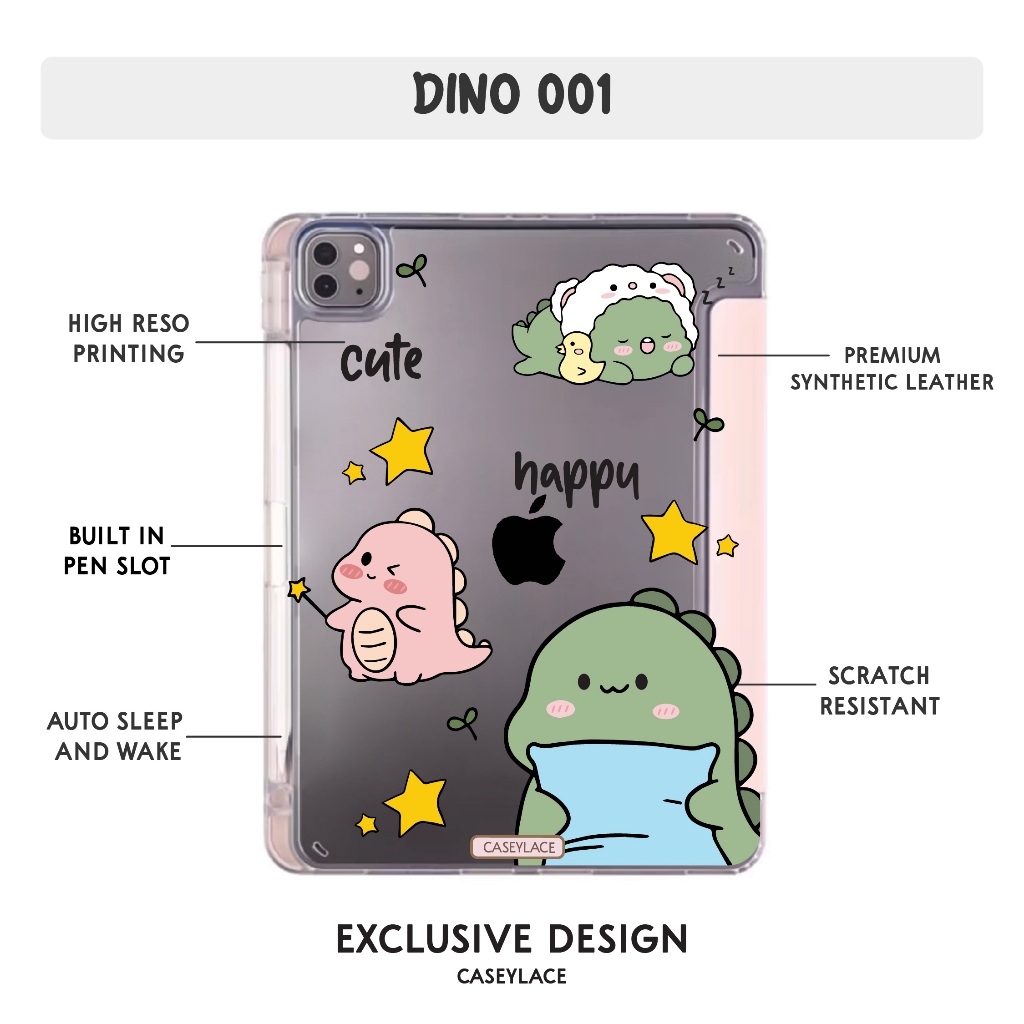Premium Custom Flip Case - DINO SERIES for IPAD Pro 11inc M1 M2 M4 Ipad 7/8/9 /10 / Ipad 5/6 / Ipad 