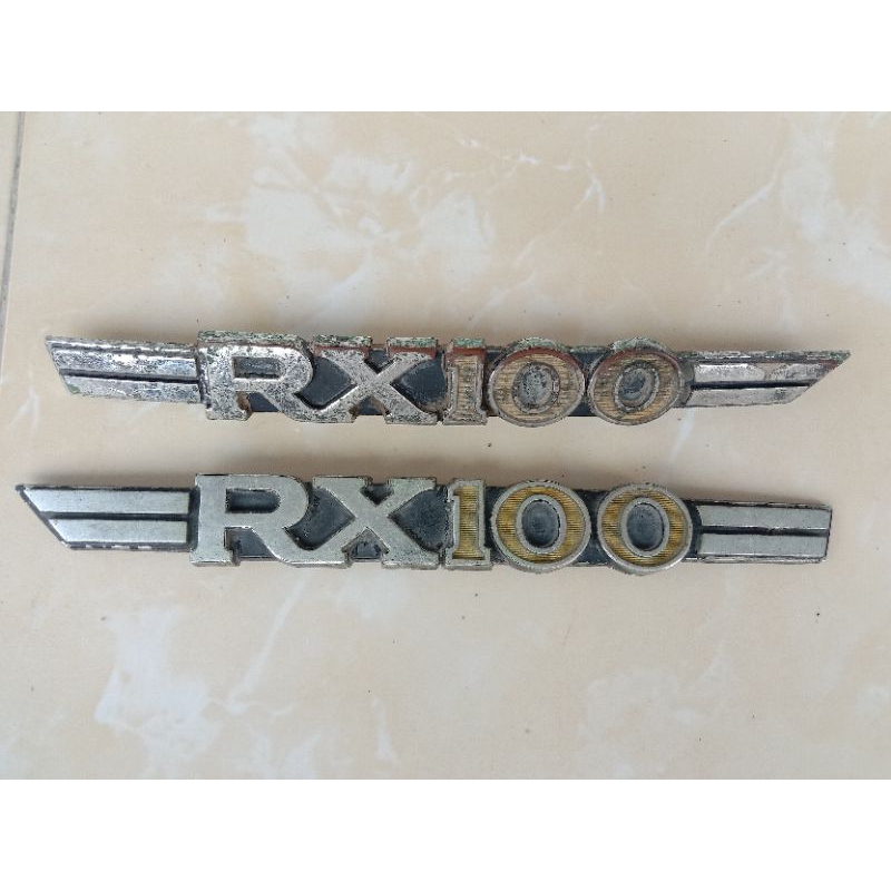 emblem logo timbul bok aki Yamaha RX 100 emblem kempol aki Yamaha RX 100
