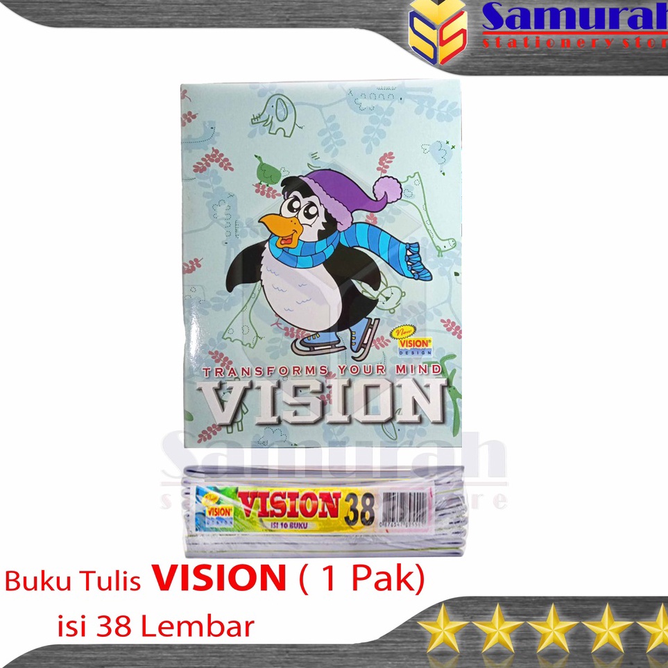 

KODE PRODUK E6FH3365 Buku Tulis Sekolah Vision 38 Lembar Buku Ukuran Quarto 38lbr Buku Tulis TK SD SMP Murah 6 gsm