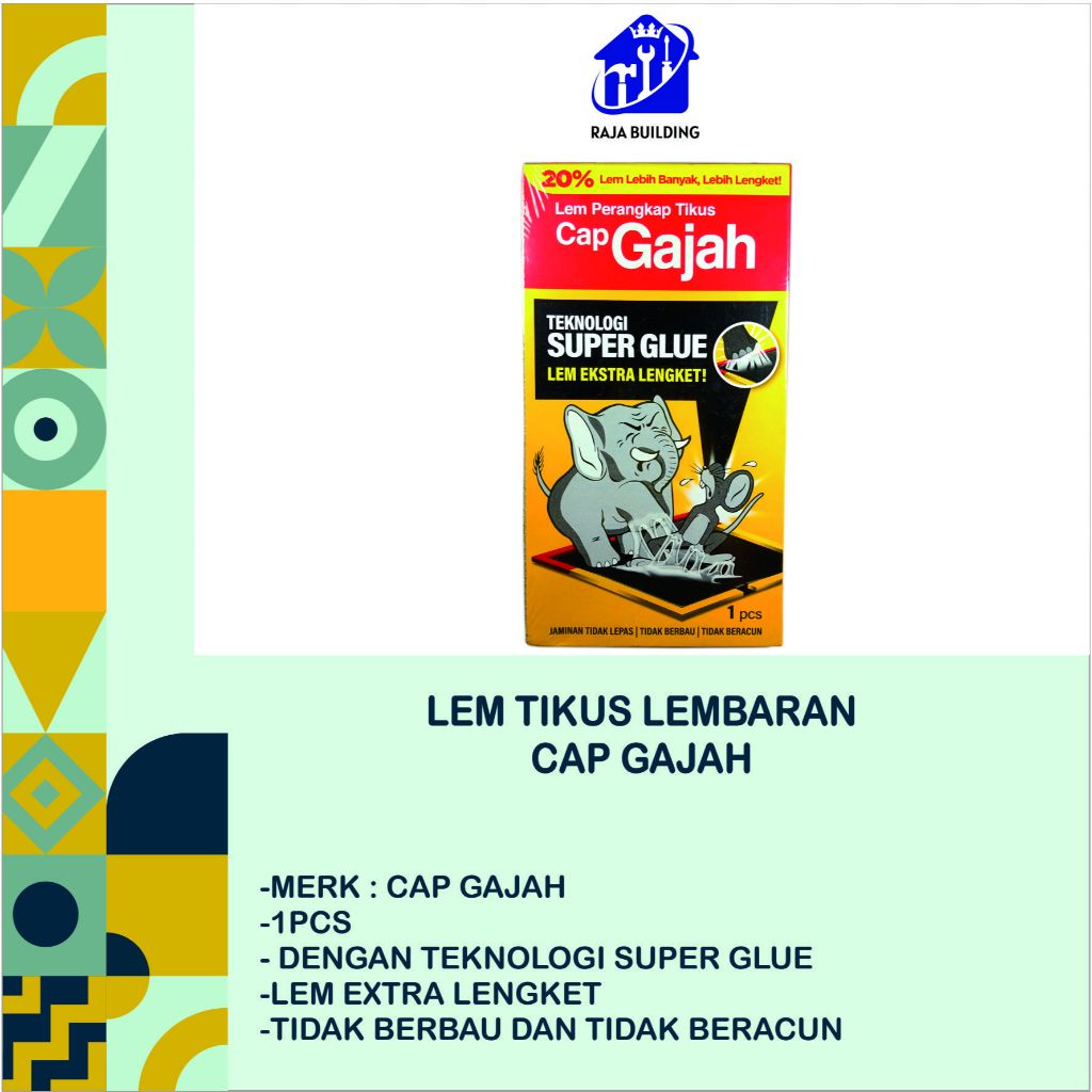 LEM TIKUS LEMBARAN CAP GAJAH/LEM TIKUS/LEM PERANGKAP TIKUS/LEM CAP GAJAH/LEM TIKUS PAPAN CAP GAJAH