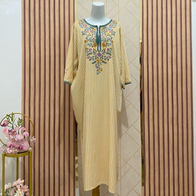 DASTER BORDIR MOTIF SALUR RAYON VISCOSE TANGAN 3/4