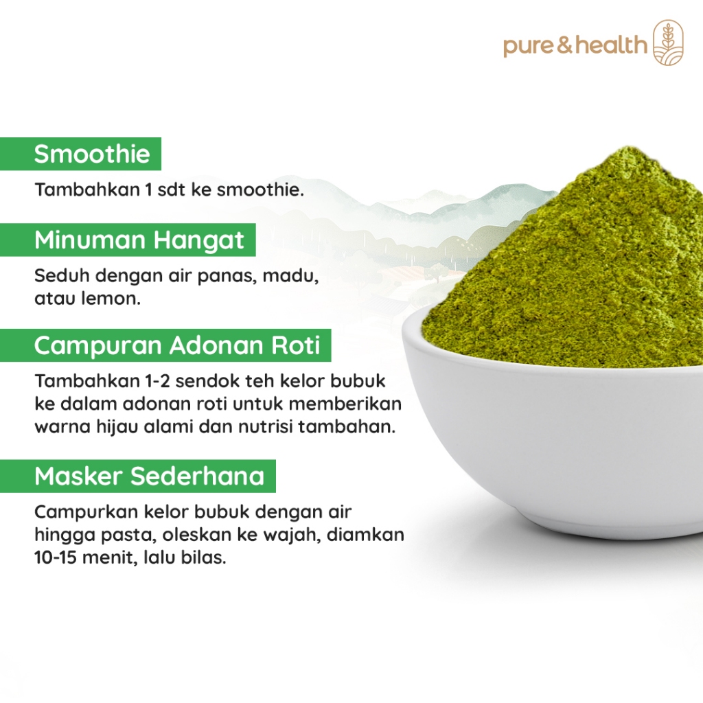 

GFD Daun Kelor Moringa Bubuk 400 Gram Pure and Health Premium Organic