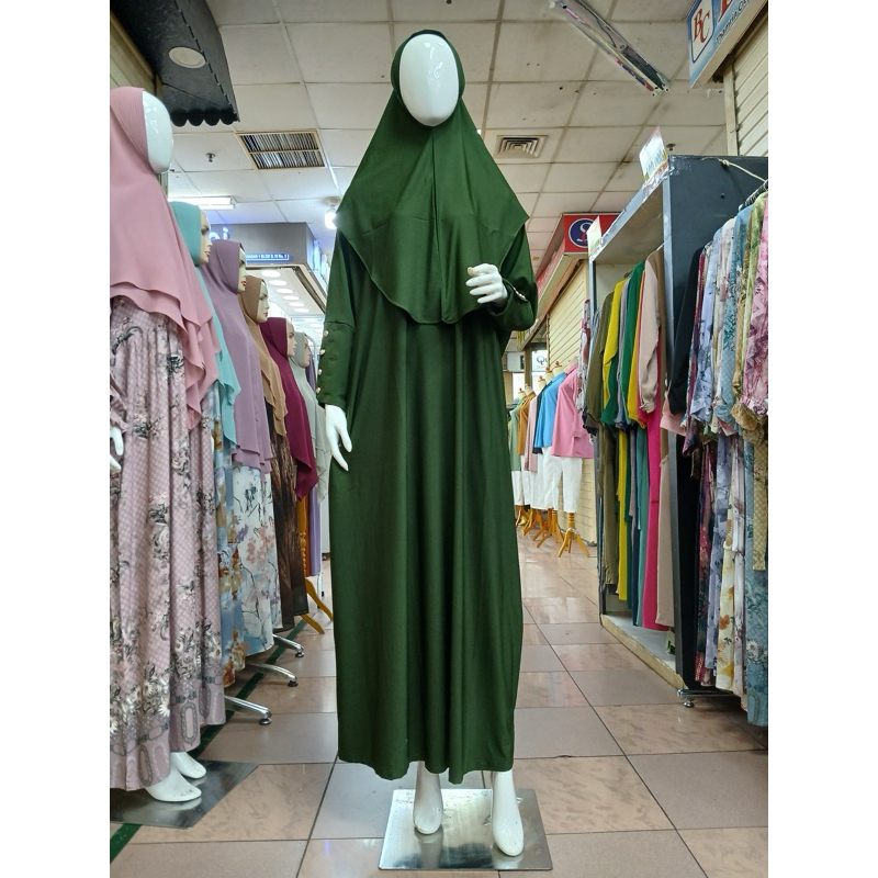 Gamis Hijab Kerudung jersey/Setdung By neli Collection